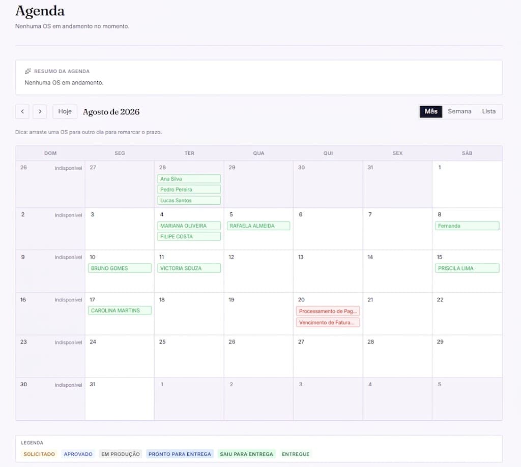 Agenda do portal do dentista
